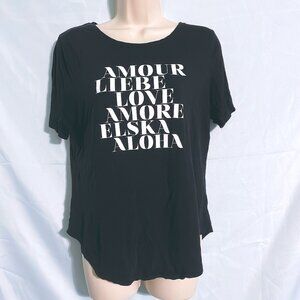 Old Navy Love In Different Languages T-Shirt Size L